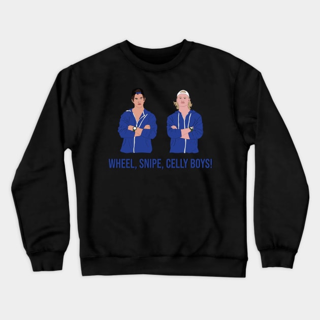 LetterKenny Jonesy and Reilly Wheel Snipe Celly boys Crewneck Sweatshirt by Hevding